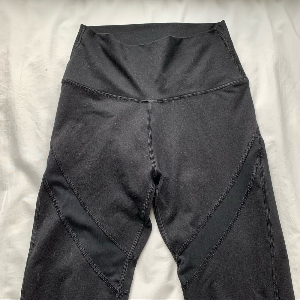 Aerie Black Leggings with Mesh